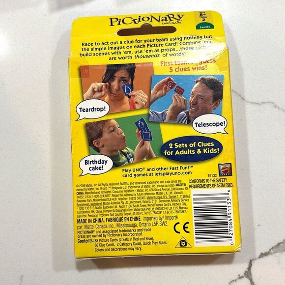 Mattel | Pictionary Card Game No Drawing Ages 8+ - Picture 2 of 2
